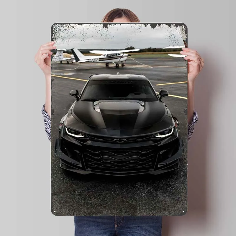 Chevrolet camaro ZL1 kovový znak auta plagát izba dekorácie domáce dekorácie položky Vlastné značky Tinplate pre nástenné umenie dekorácie retro retro