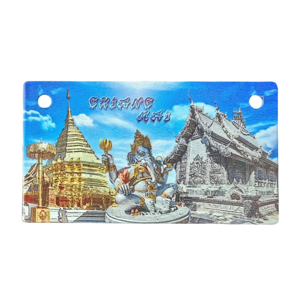 Chiang Mai Thajsko Chladnička Magnet Darček Souvenir, Iron Metal Chiang Mai Chladnička magnetu Domáca dekorácia Zbierka
