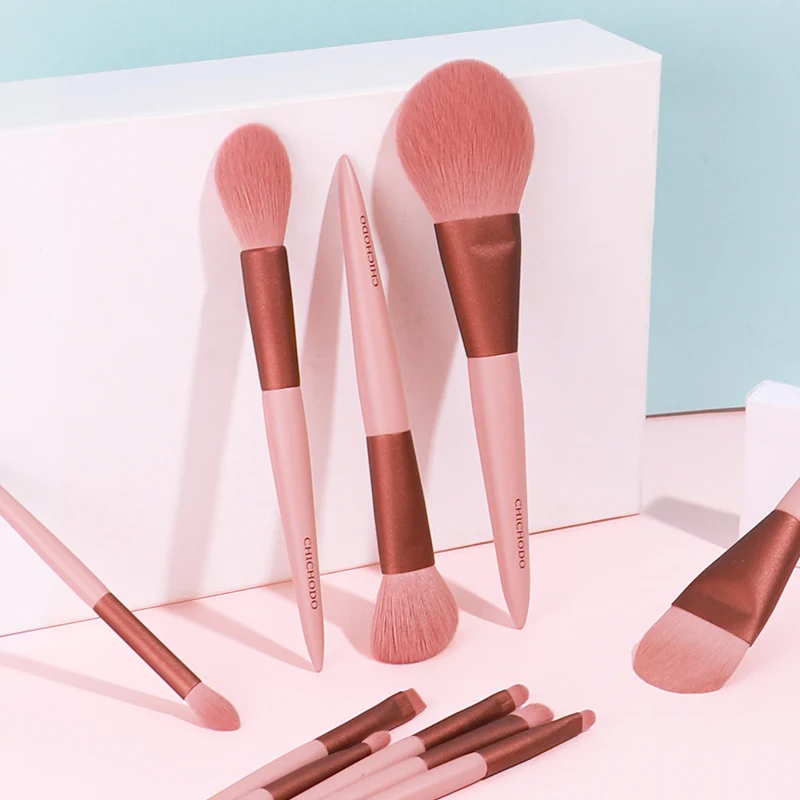 Chichodo make-up kefy-cherry kvet 10ks kozmistické kefy set-mäkké vlnené vlákna Make-Up Tools & Beauty Pens-pre začiatočníci