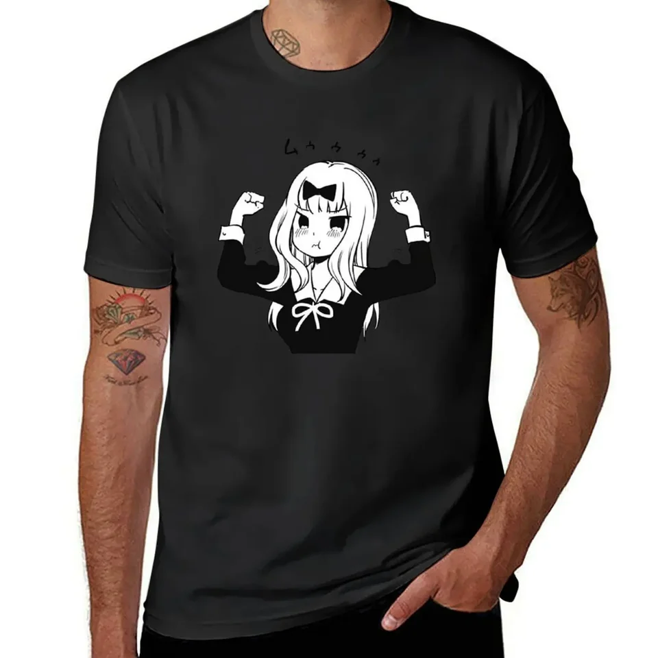 Chika fujiwara Buff Design V2 Tričko modrý zámok s krátkym rukávom TEE Cval Grafické odpaliská anime košele muži