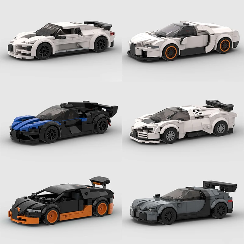 Chiron MOC Car Creative Speed ​​Champions Super Race F1 Model Model Building Block Racing Brick Technický vianočný darček mesto