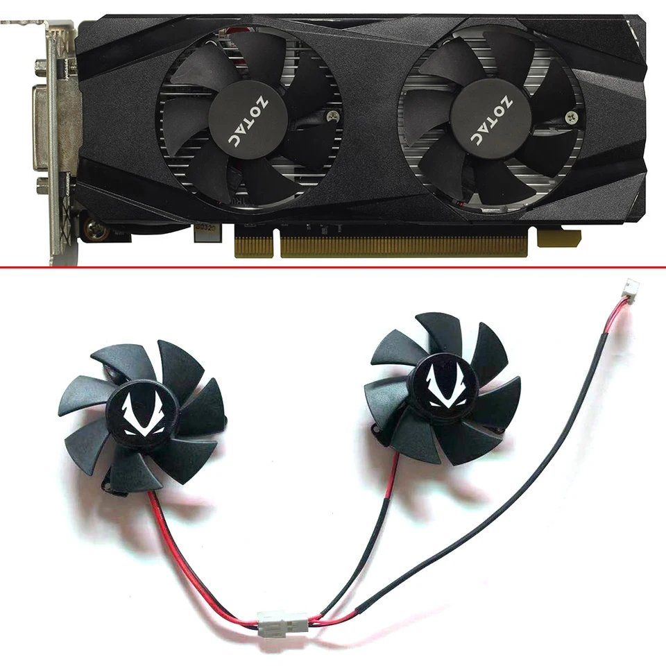 Chladiaci ventilátor 46 mm 2pin T125010Su (b) 0,32a GeForce GTX 1650 GTX1050 GPU ventilátor pre Zotac GTX 1050ti-4GD5 Mini Gaming GTX 1650 Low Pro