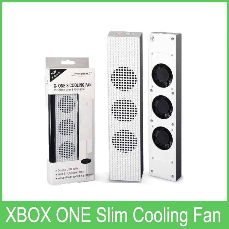 Chladiaci ventilátor s 2 USB portom nábojom a 3 h/l pre chladenie chladiča rýchlosti Xbox One S Chladiaci chladič pre Xbox One Slim Hering Console