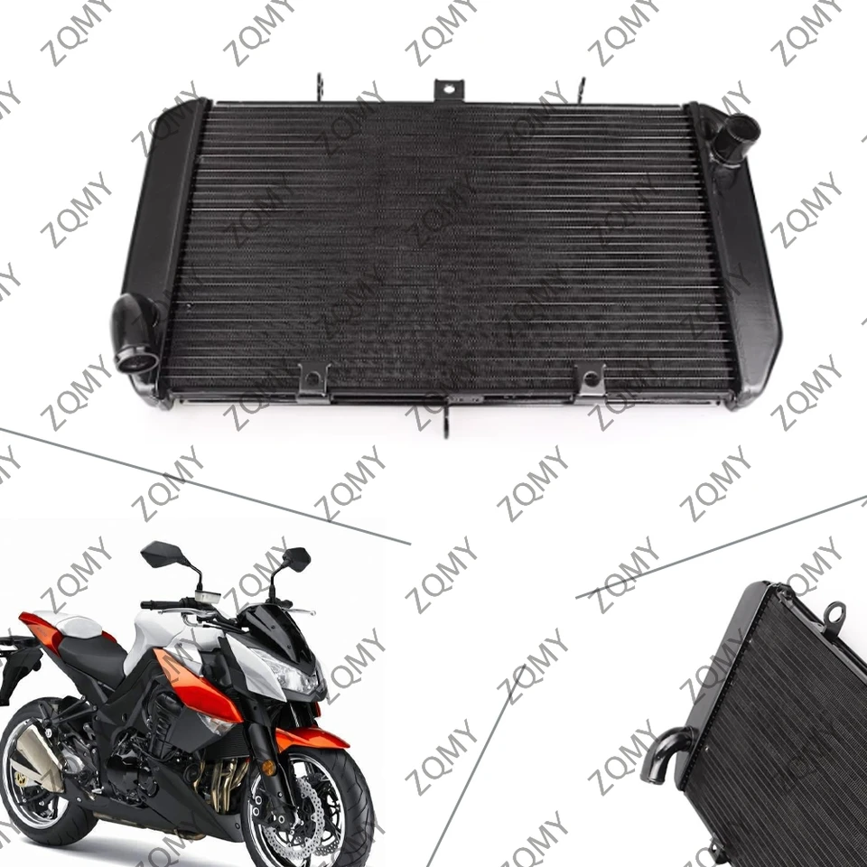 Chladič motocyklového chladiča pre Kawasaki Z1000 2007 2008 2009 2010 Zostava chladiaceho chladiča hliníka