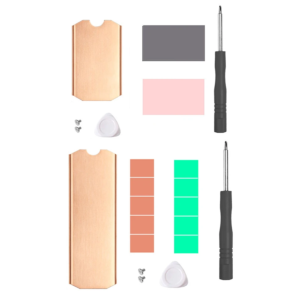 Chladič z medi Meď ľahkého tuhého stavu Disk Chladič 0,5 mm 401 W prenosná súprava Antioxidant odolný pre M.2 2242 2280 NVME SSD