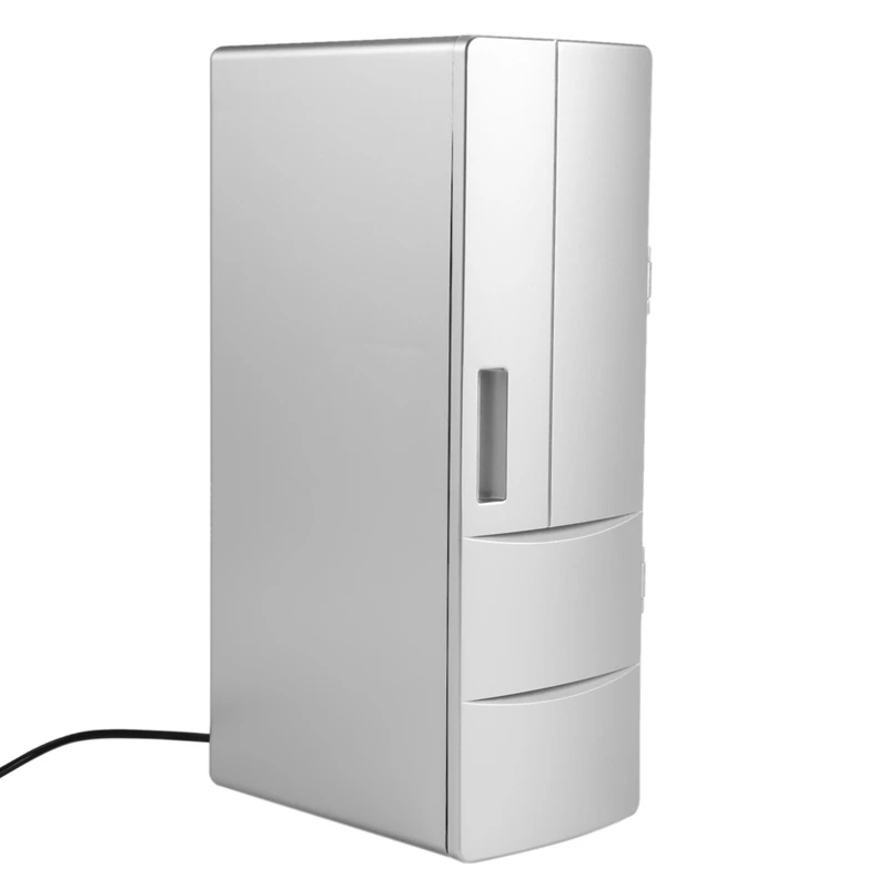 Chladnička Mini USB chladnička Fleezer Cans Pije pivo chladič teplejšia cestovná chladnička Icebox Car Office Použite prenosný
