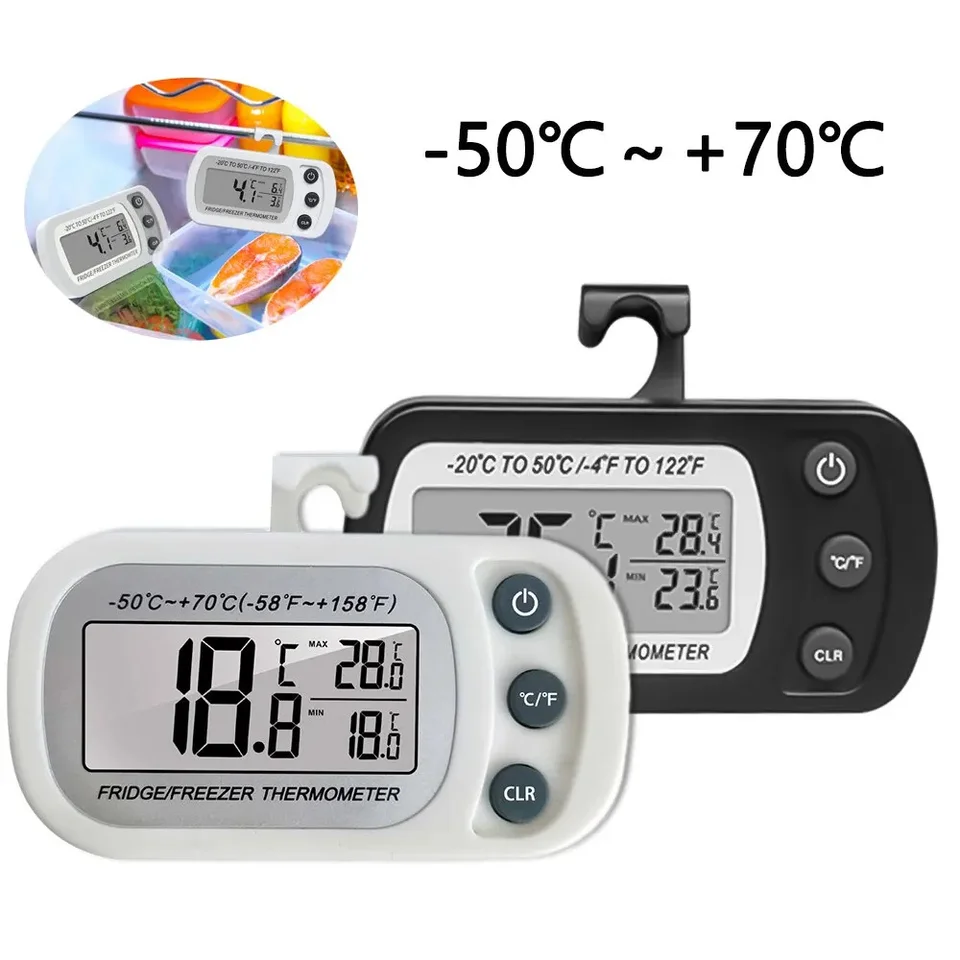 Chladnička Termometer s háčikom anti-humlní chladnička mraznička Elektrický LCD Digitálny teplota teplomeru