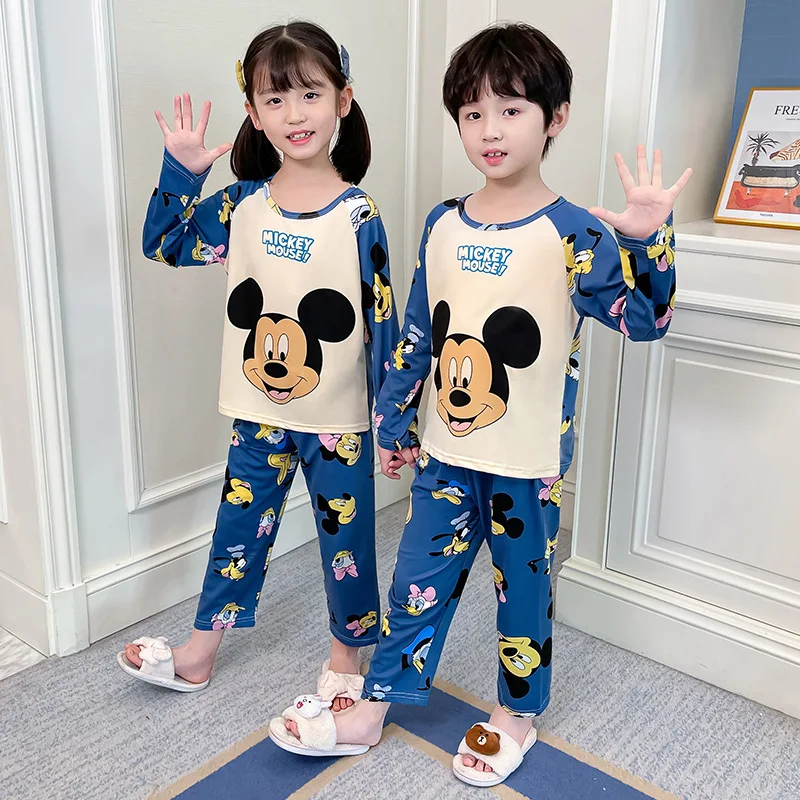 Chlapci pyžamy na jeseň s dlhým rukávom Minnie Deti spánok