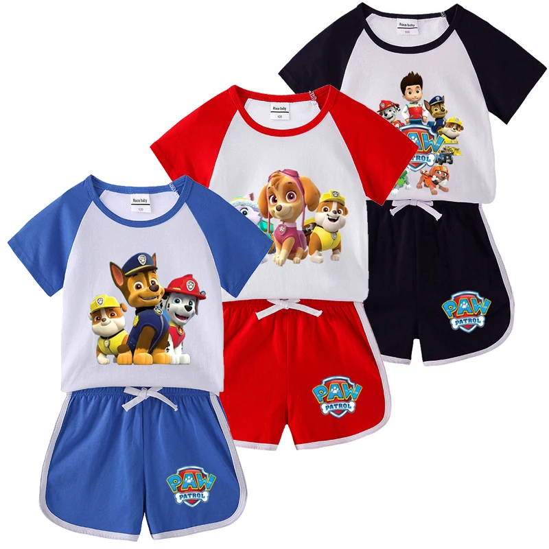 Chlapčenské oblečenie Summer Cartoon Paw Patrol Tričko s krátkym rukávom