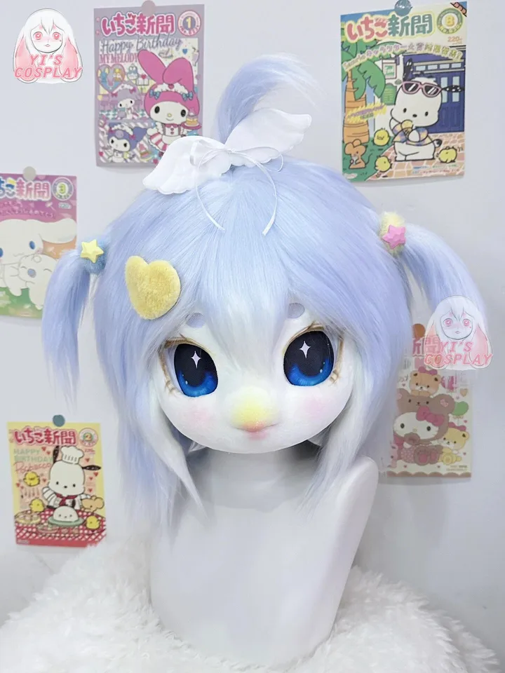 Chlpatá hlava cosplay kigurumi fursuit ručne vyrobená furry furry cvare rola hre