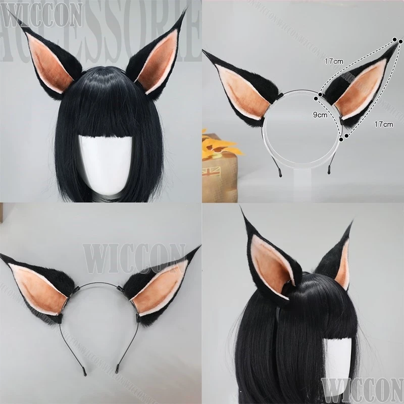 Chlpaté uši vlasy Miqo'te roztomilé mačka ženská mužská cosplay prop doplnková hra Final Fantasy XIV FF14 Holloween Party Roleplay