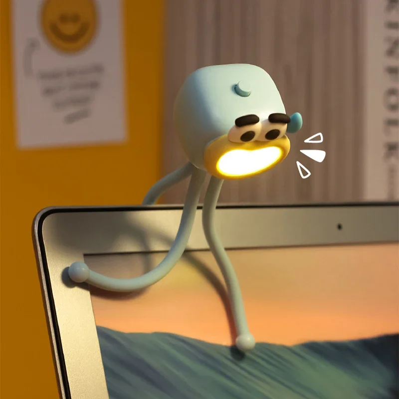 Chobotnica nočné svetlo Mini nastavovacia stolová lampa prenosné čítanie svetlo ľahké pevný chobotnica chobotnice stolové kusy hračky hračky