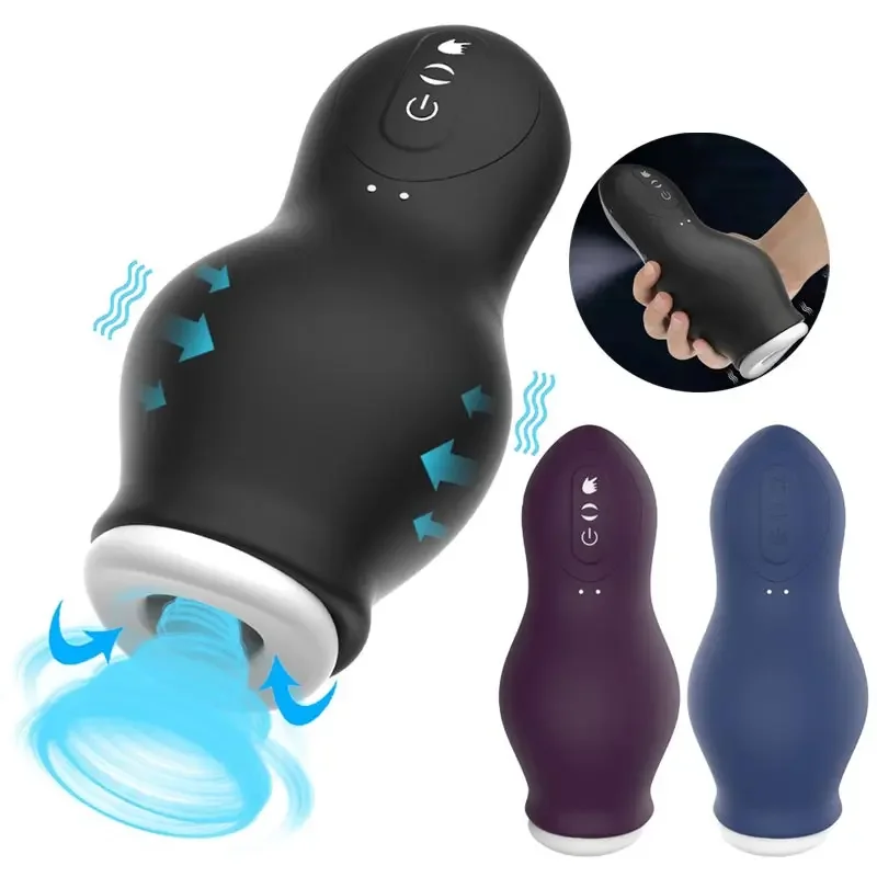 CHOCHO Pánsky silikónový teleskopický čierny zadok USB CUP 18 pre mužov Dolls Ženy Vibrátor a dildlo tašky pančuchy erotitque