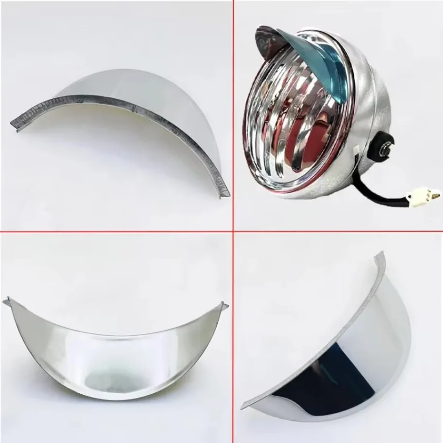 Chrome Metal Universal Motocycle Svetlight Visor 5.2 