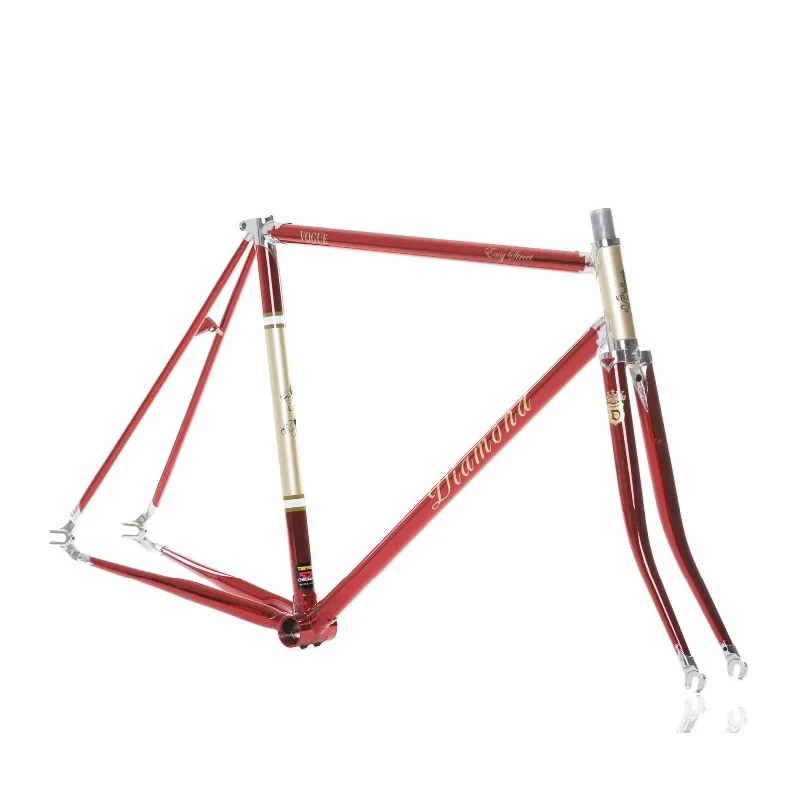 Chrome-molybdén oceľový rámec na bicykli, rámec vintage bicyklov, rám potrubia Columbus, pevné prevodové zariadenie, 700 ° C