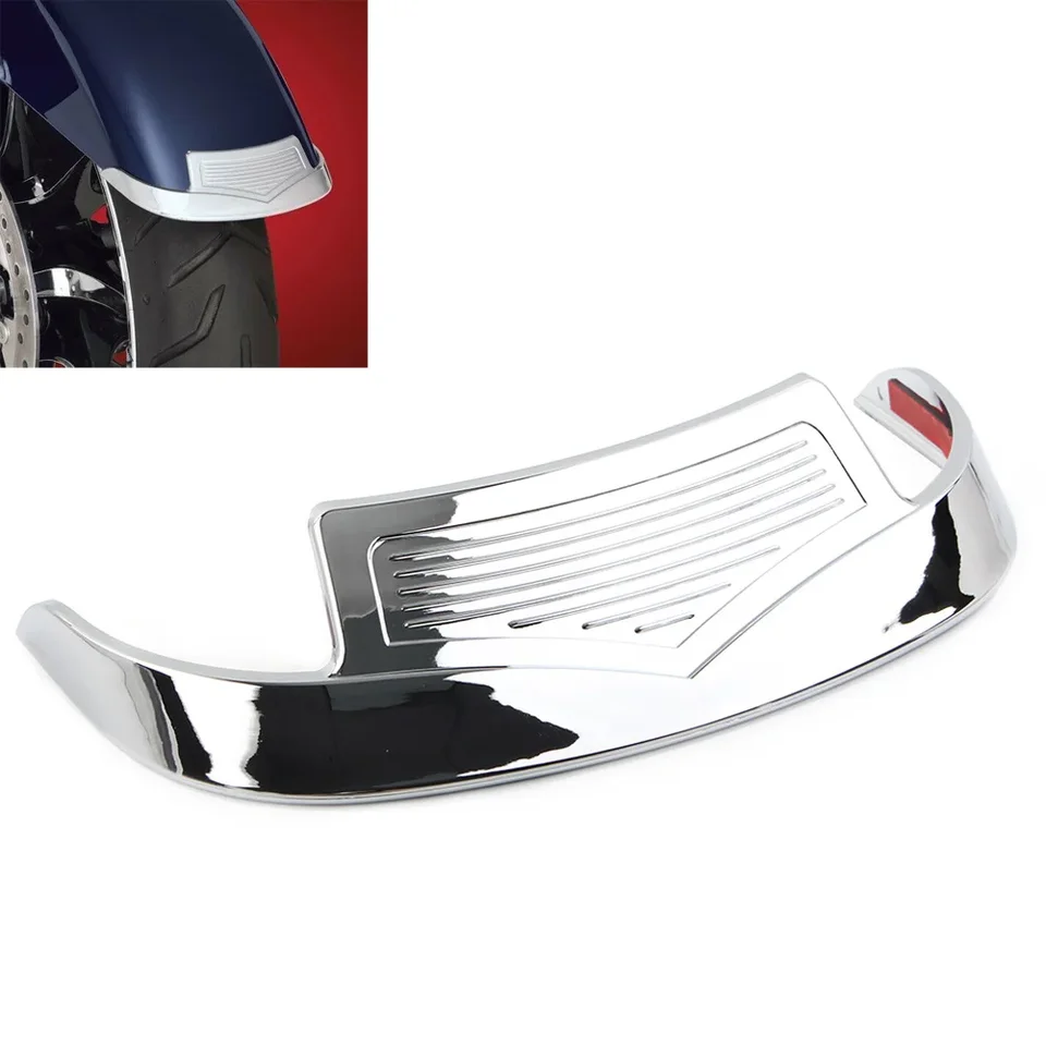 Chrome Motocykel predný blatník prízvuk pre Harley Flh Models Road King Custom FlHrs Classic