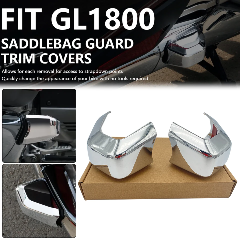 Chrome Saddlebag Strážca kryt zadnej bočnej sedlovej tašky Tink Adsure Fit for Honda Gold Wing GL 1800 Tour DCT Goldwing GL1800 2018