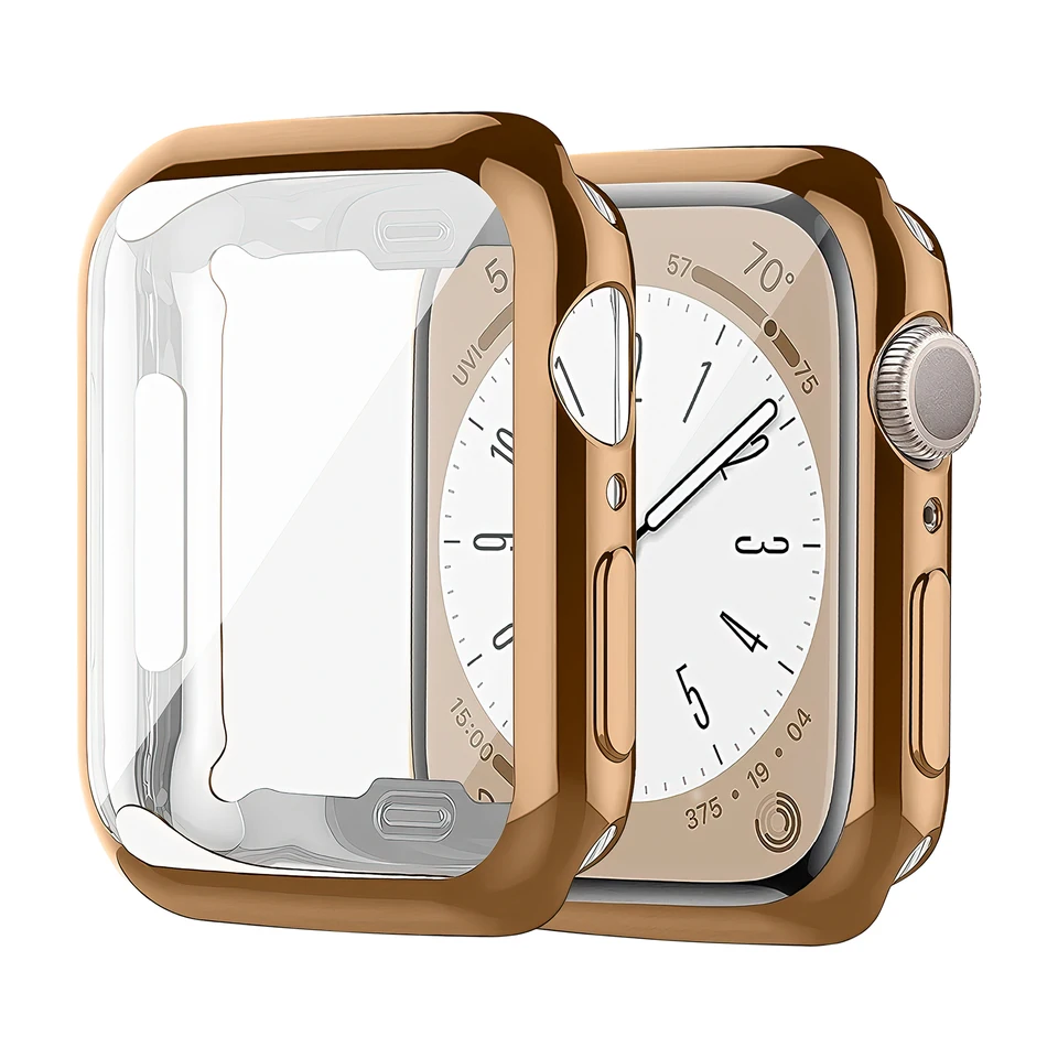 Chránič obrazovky pre Apple Watch 10 puzdro 46 mm 42 mm 45 mm 44 mm 41 mm 41 mm TPU Ochranný nárazník IWATCH séria 9 8 7 SE 6 5 4