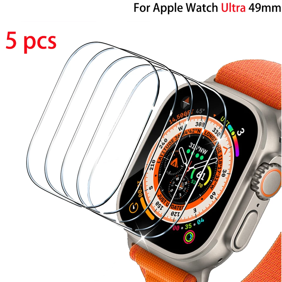 Chránič obrazovky pre Apple Watch Ultra 49 mm príslušenstvo proti škrabaniu nepremokavé temperované sklo HD Plný film Iwatch Ultra 49 mm