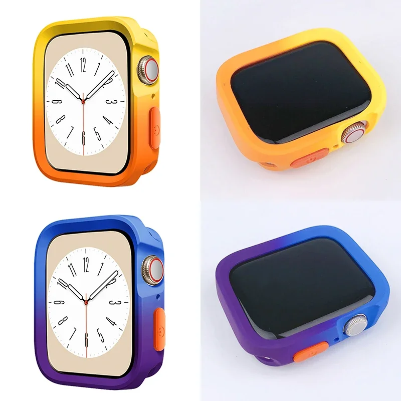 Chránič obrazovky pre puzdro na hodinky Apple 45 mm 41 mm 44 mm 40 mm TPU Bumper Cover 42 mm 38 mm príslušenstvo IWATCH séria 8 7 SE 6 5 4 3