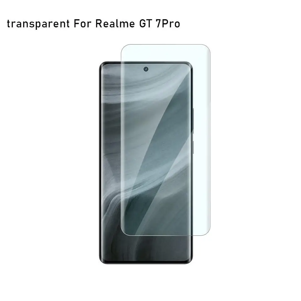 Chránič obrazovky pre Realme GT7 Pro Adsessory Temperované sklo 9H Tvrdosť Anti-Scratch Bubble Free UV Glass Chráni