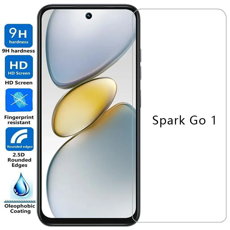 Chránič obrazovky pre Tecno Spark Go 1 Ochranné temperované sklo na techno iskro go1 Sparkgo1 Film Texno Tehno Teno tecnosark