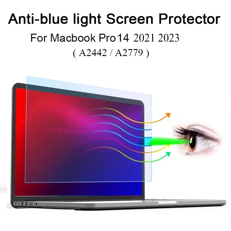 Chránič obrazovky prenosného počítača Anti-modré svetlo pre MacBook Pro 14 2023 2021 Anti-Reflection Protection Matte Film Guard pre A2442 A2779