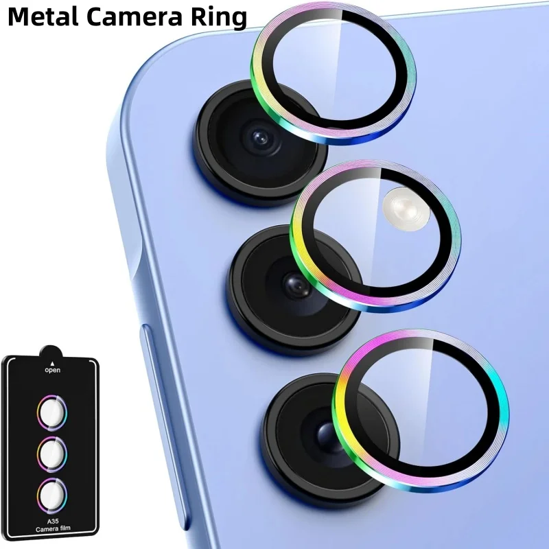 Chránič šošoviek pre fotoaparát pre Samsung Galaxy A54 A34 A14 ANTI SCROSS LEN Glass Easy na inštaláciu pre kryt objektívu Samsung A54/A34/A14