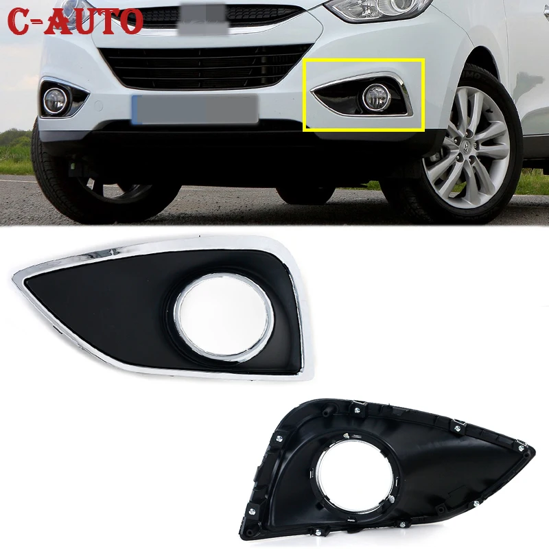 Chrómová predná hmlová hmlová obkladová krytina FOG LAMP BONNET Kryt Svetelný hmlový obalový kryt obloženie pre obloženie Hyundai IX35 2010-2012 333546399807