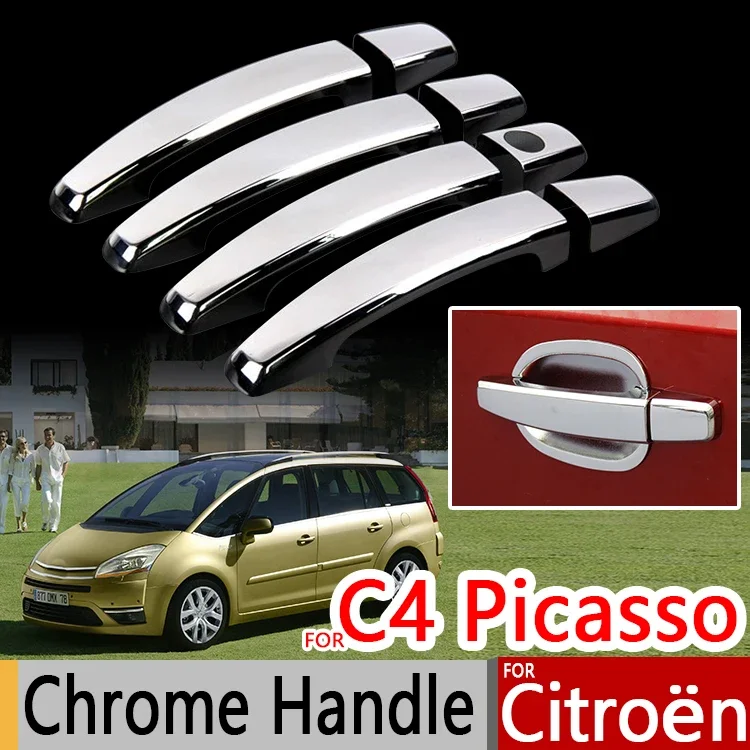Chrómové rukoväte kryty TIM Set pre Citroen C4 Picasso 2006-2013 Grand C4 Picasso Accessories Stickers Styling 2007 2009 2011