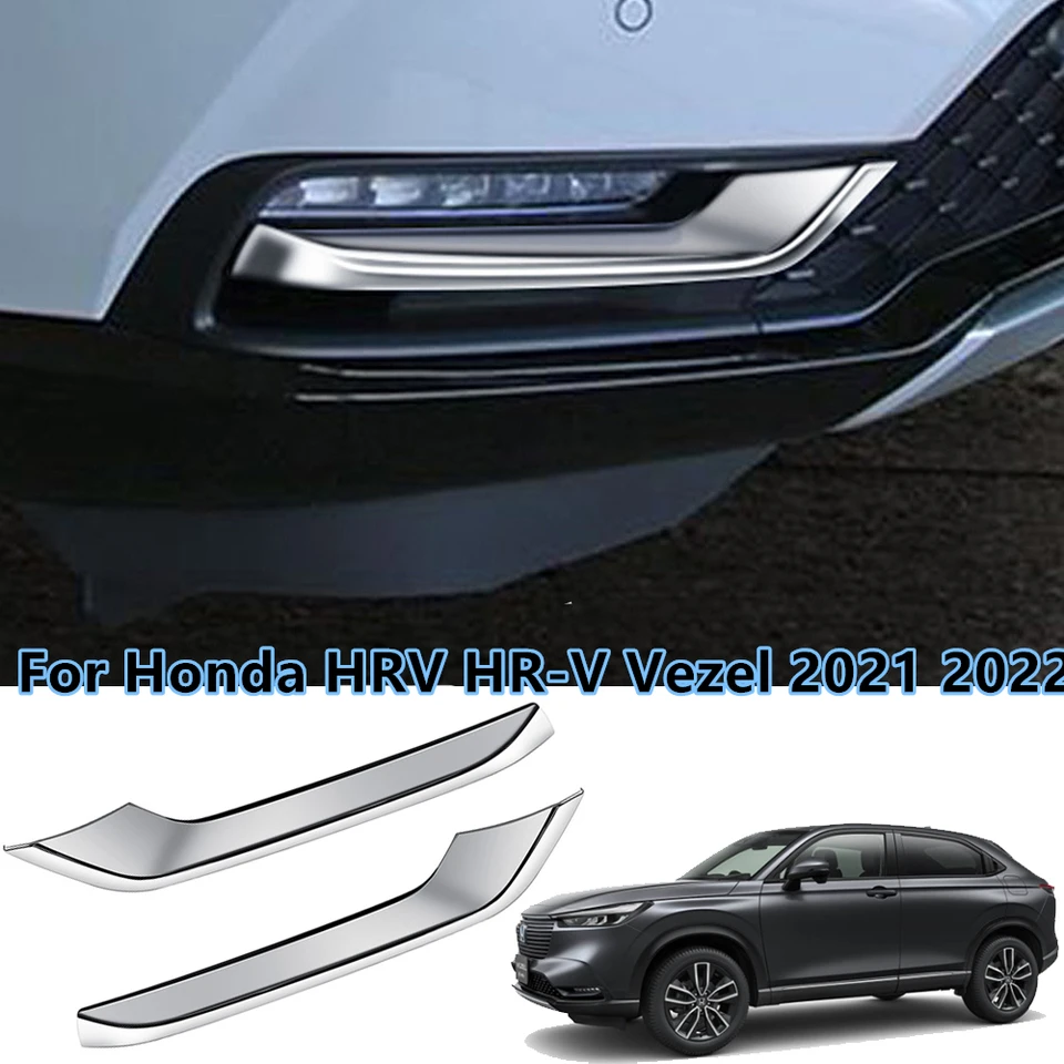 Chrómový predný nárazník mriežky Strip Strip ABS FOG Light Cover TRIM pre Honda HRV HR-V Vezel 2021 2022