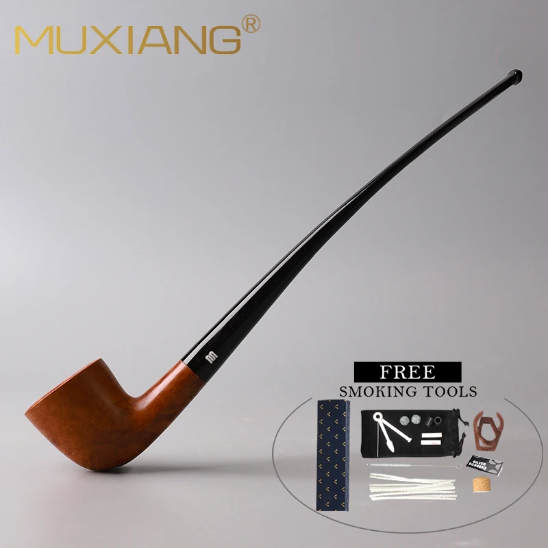 Churchwarden rúrky ručne vyrábané briar tabakové potrubie štíhla zakrivená rukoväť fajčiarske čítanie fajčiarskeho potrubia s čistiacim doplnkom