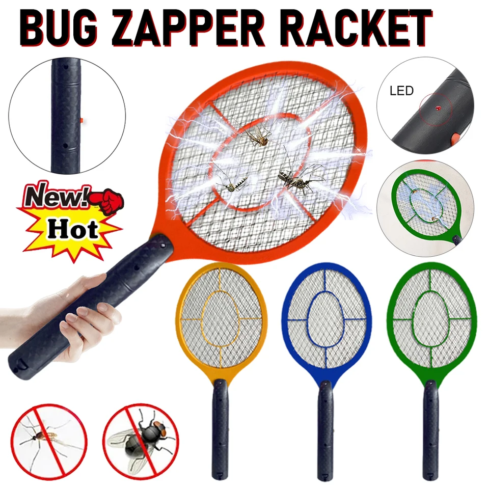 Chyba ZAPPER RAKET RUGHELD ELEKTRICKÁ FLET SWATTER SWATTER PREPRAVNÁ BATTER BATTERSKÝCH ZAPPER SWATTER pre domácu kanceláriu záhradná terasa kemping