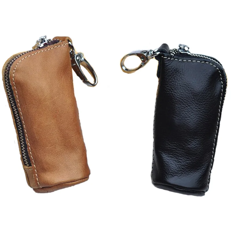 CICICUFF MEN KEY BAG Originálne kravské kožené vedrá kľúče Kľúčové puzdlá vrecko na zips keychain automatické auto kľúča kľúča vrecko Dám