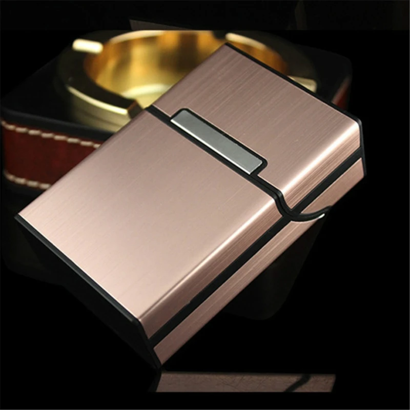 Cigareta Puzdro Men módne hliníkové zliatiny cigariet držiak na úložný priestor Magnetic Buckle Tobacco Cigar Ochranný kryt pre mužov