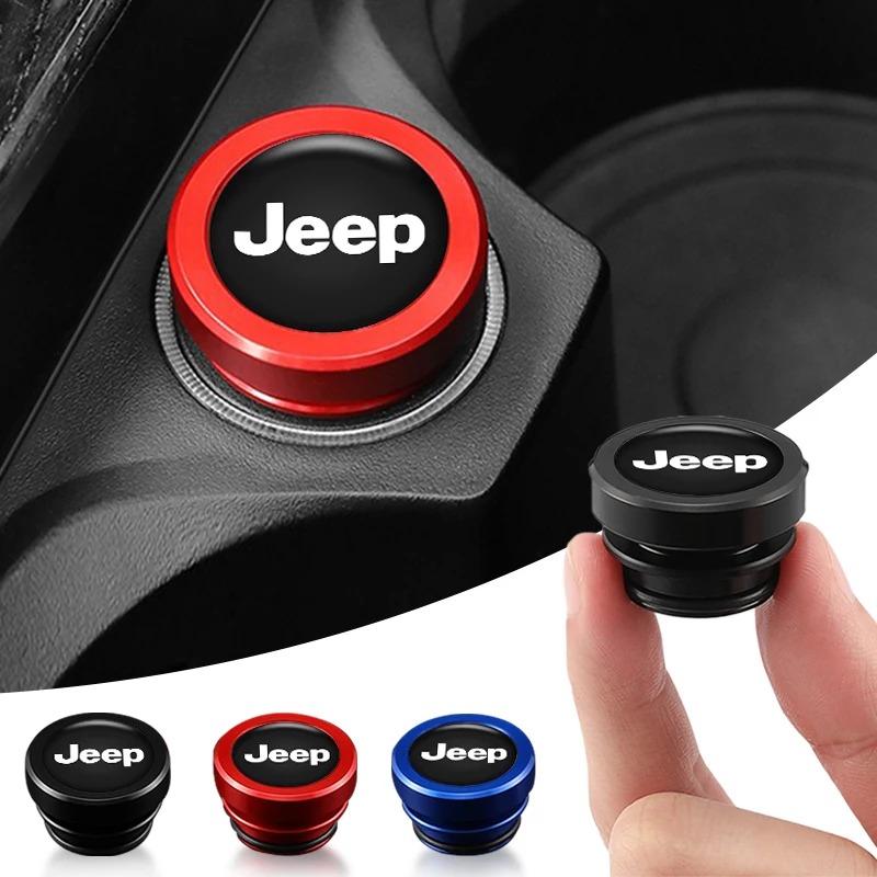 Cigareta zapaľovača dekorácie Cover Plug Dust Odproof Cap pre Jeep Renegade Compass Wrangler Patriot Grand Cherokee Accessories