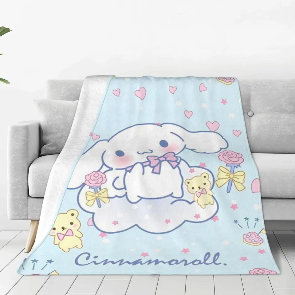 Cinnamoroll Cute Cartoon (13)-bayingimg prikrývky Kvalita teplého mäkkého hodu prikrývka zimná kemping vonkajšia novinka Bedspread