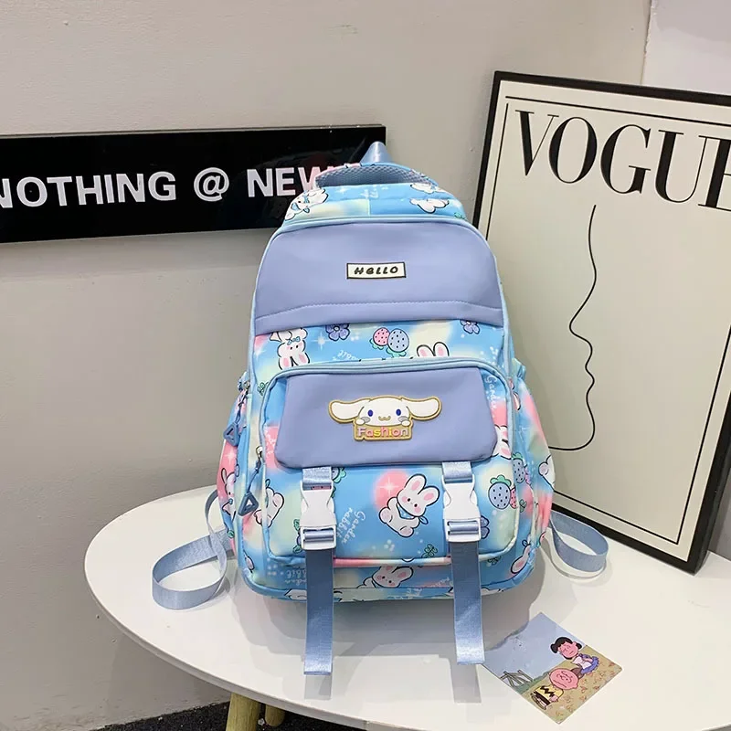 Cinnamoroll veľkú kapacitu batohu, karikatúra Študent Cute School Bag, študentské dievča neformálne cestovanie dochádzky