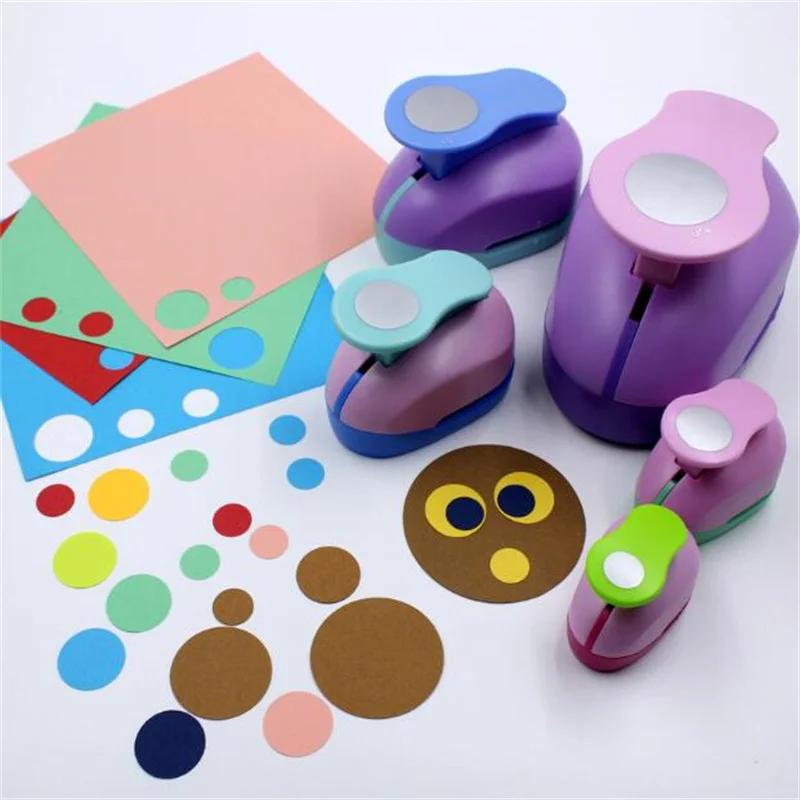 Circle Punch 8/15/25/38/50 mm DIY Embosing Punches Scrapbooking Machine Cutting Color Craft Hole Punch Rounder Cutter
