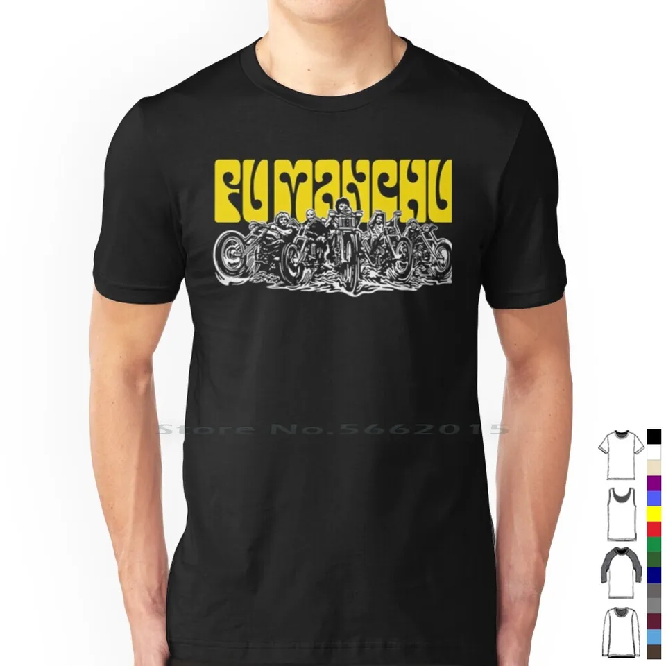 Cisár Fu Manchu T tričko 100% bavlnená fuzz wah sax rohmerový cisár Fu Manchu grindhouse shang chi krátky dlhý rukáv TEE Top Top Top