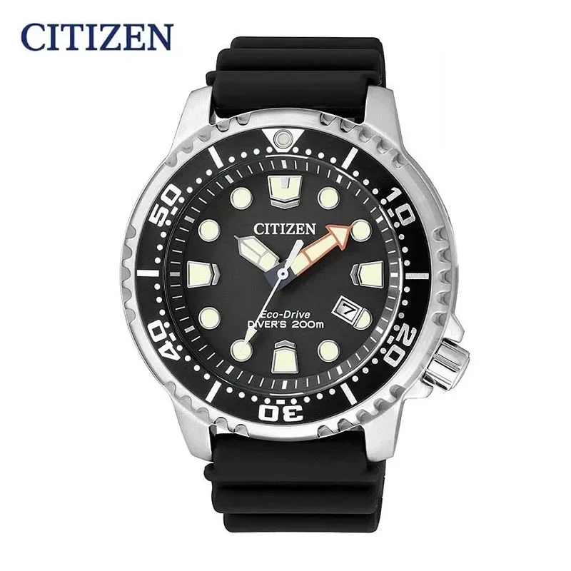 Citizen Watches for Men Quartz Casual Sports Diving Silikone Luminous BN0150 Light Kinetic Casual Automatic Time Pánske hodinky