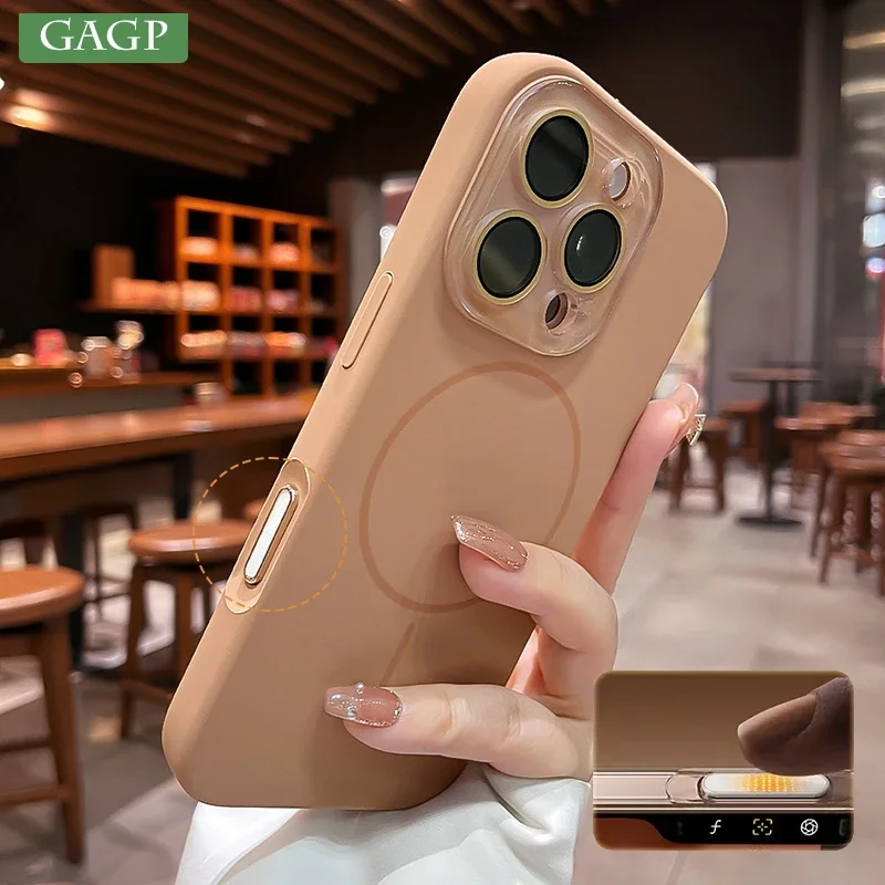 Citlivý kryt ovládacieho tlačidla fotoaparátu pre iPhone 16 Pro Max magnetická bezdrôtová nabíjačka Magsafe puzdro pre iPhone 13 14 15 Pro Max