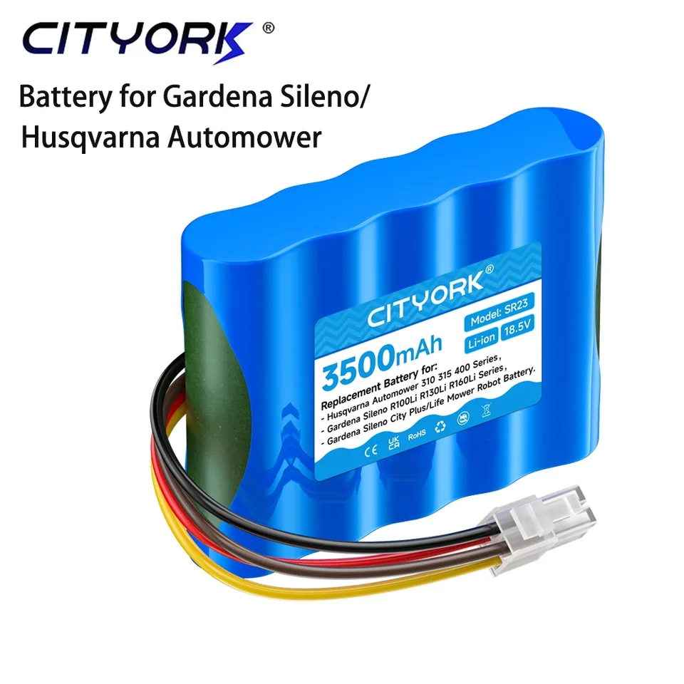 Cityork 18,5V 3500 mAh batéria pre Gardena Sileno R130LI R160LI R100LI City 500 Life for Husqvarna Automower 310 315 400 Batéria