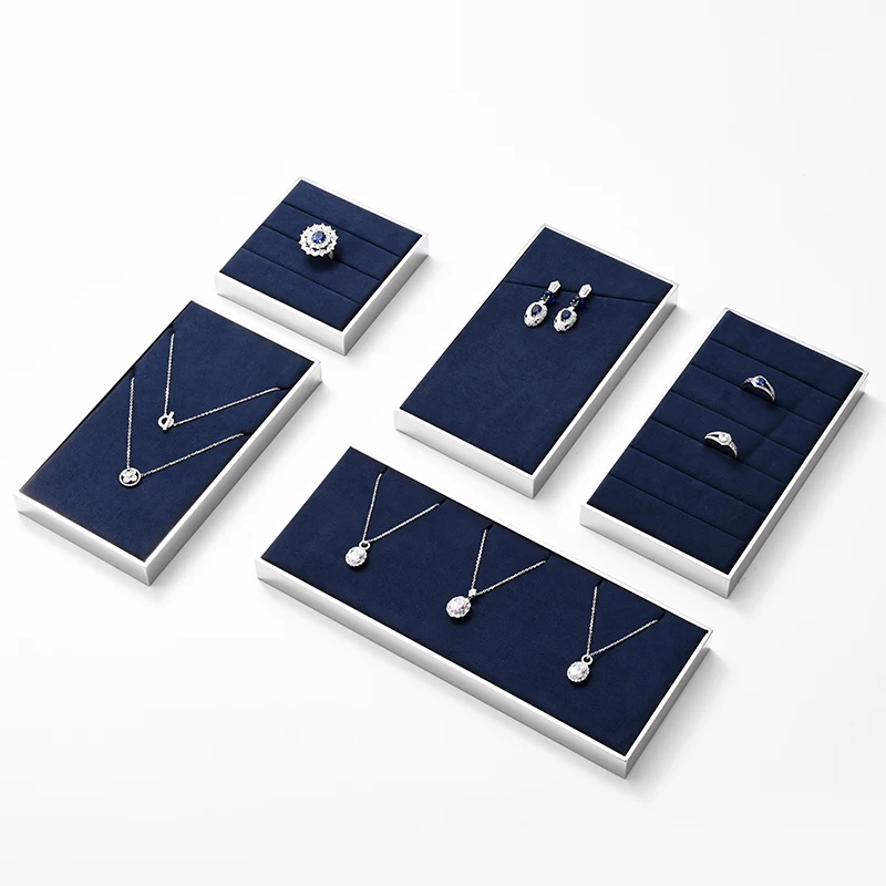 Ciyye Premium Blue Jewelry Display Slock Rings Náušnice Náušnici šperky Display rekvice kovové nové dizajnérske šperky výstavná súprava
