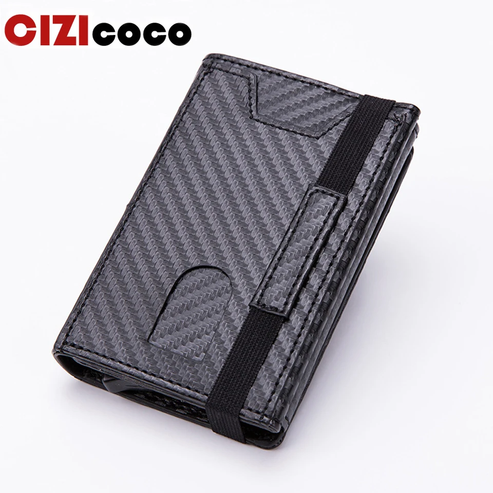 Cizicooco Nový držiteľ kreditných kariet Blokovanie RFID WALLET UNISEX BEZPEČNO