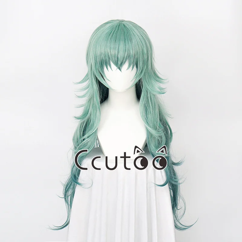 Ckutoo parochňa sen takatsuki eto 80 cm dlhá zelená syntetická ombre tepelne odolná voči anime cosplay parochňou kostýmy