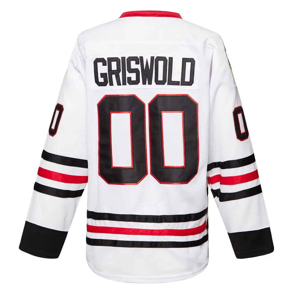 Clark Griswold #00 X-Mas vianočná dovolenka Hockey Jersey vyšívacie prešívané košeľu na ulici Mens Street