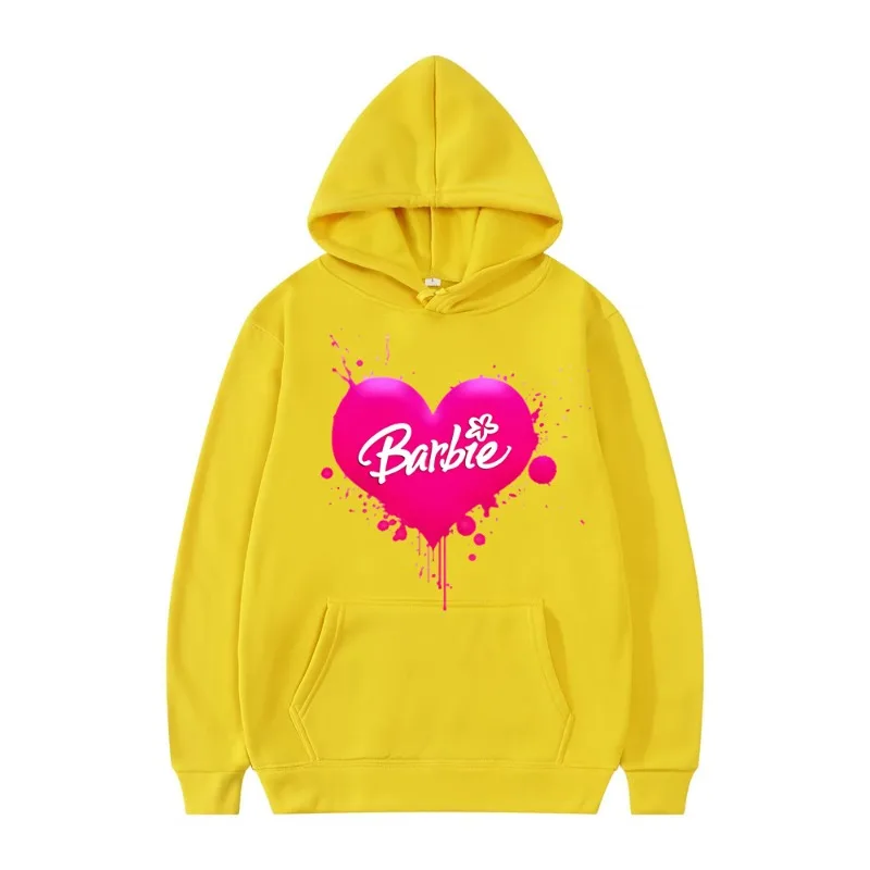 Classic Disney Barbie Cartoon Anime Dámska jarná a jesenná modely kapucňa 2024 Príležitostné mikina Tops