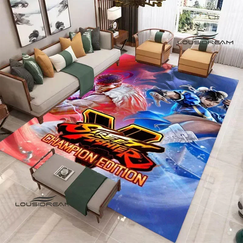Classic Game Street Fighter tlačený koberec obývacia izba Spálňa Koberec Non -Slip dvere