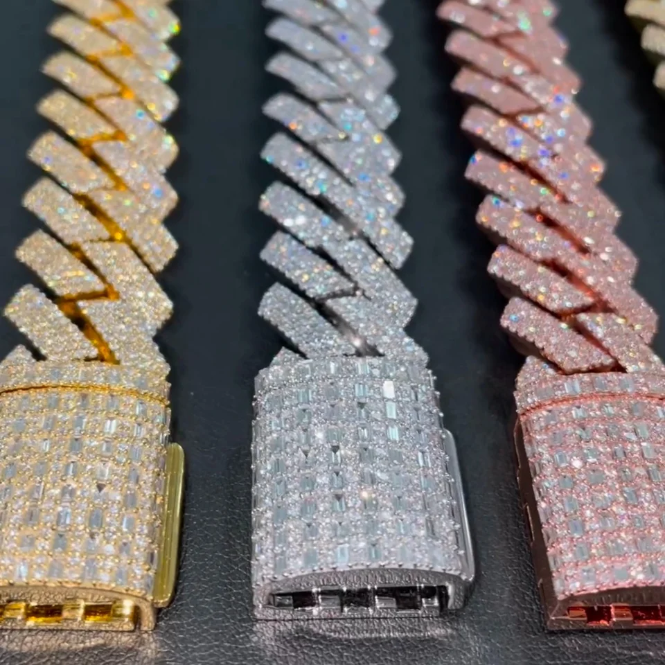 Classic Rock Street Iced out hip hop reťaz 20 mm miami kubánsky náhrdelník pre mužov Veľkoobchod zlatých šperkov rapper